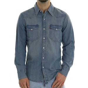 CAMICIA BARSTOW WESTERN AZZURRO